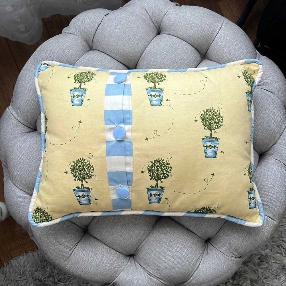 Custom Topiary Bumble Bee Print Decorative Pillow